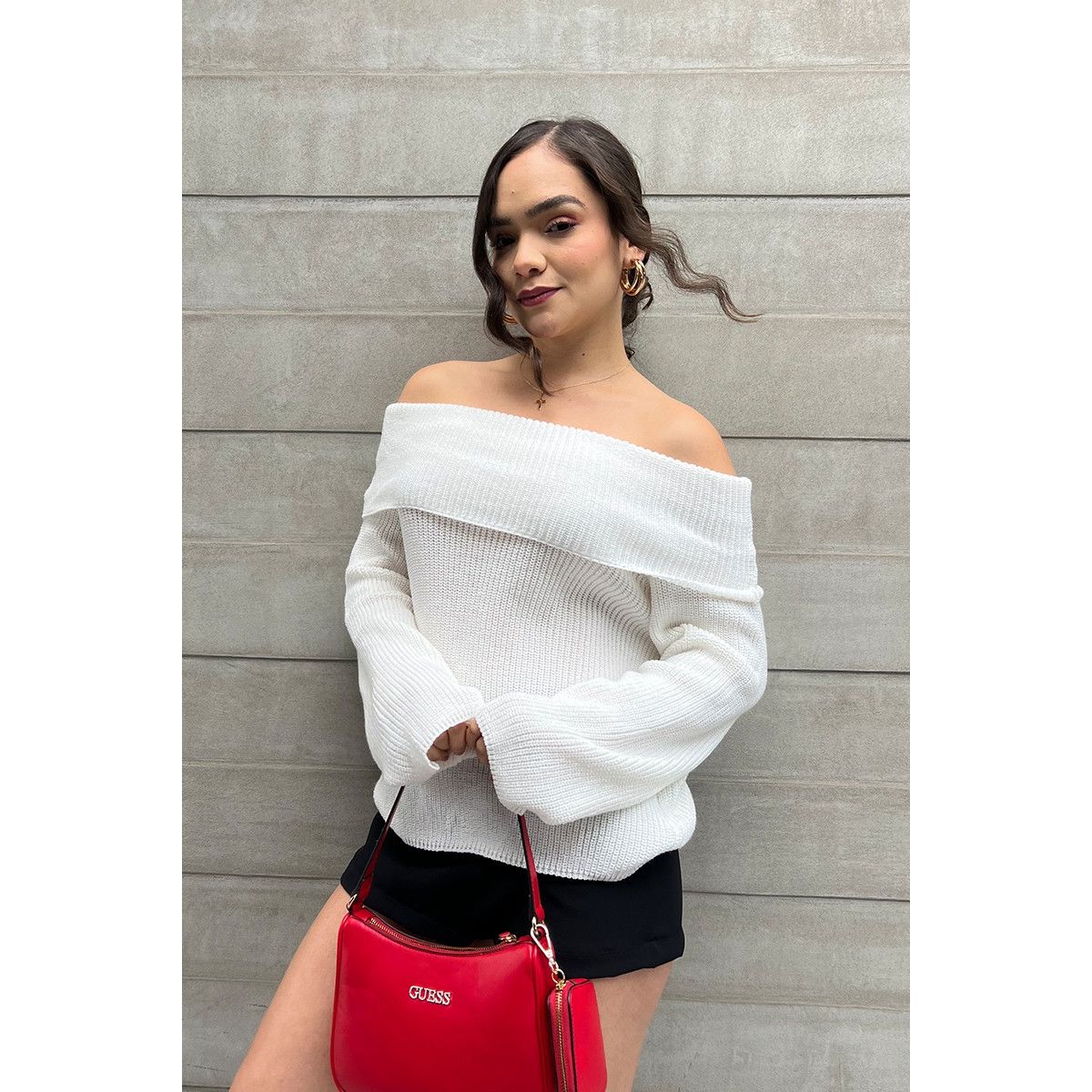 GENERICO - SUETER CHOMPA OFF SHOULDER MUJER