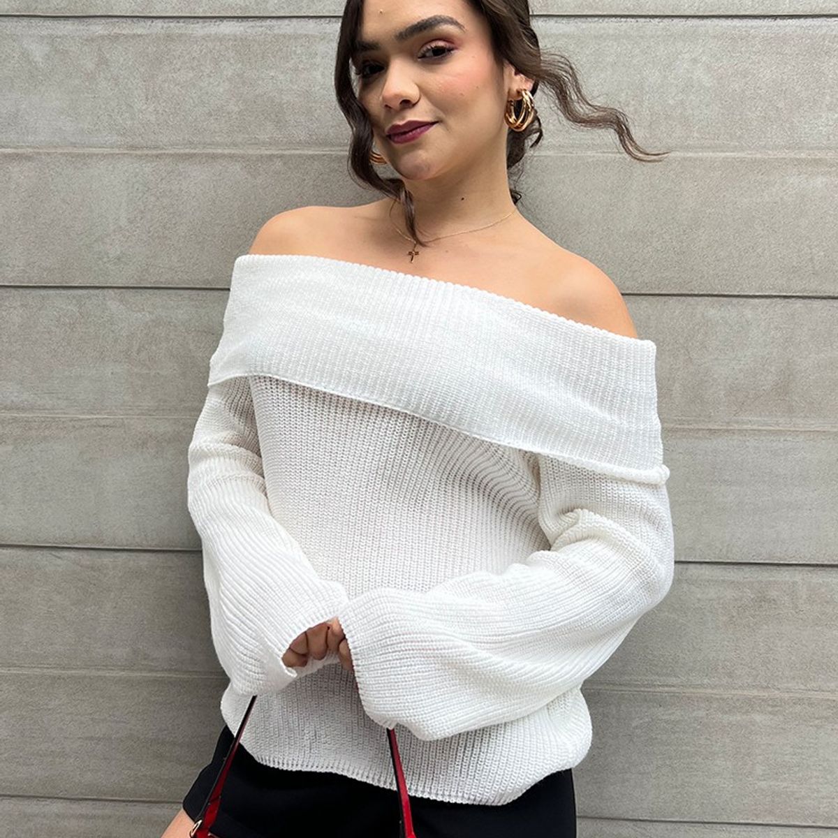 GENERICO - SUETER CHOMPA OFF SHOULDER MUJER