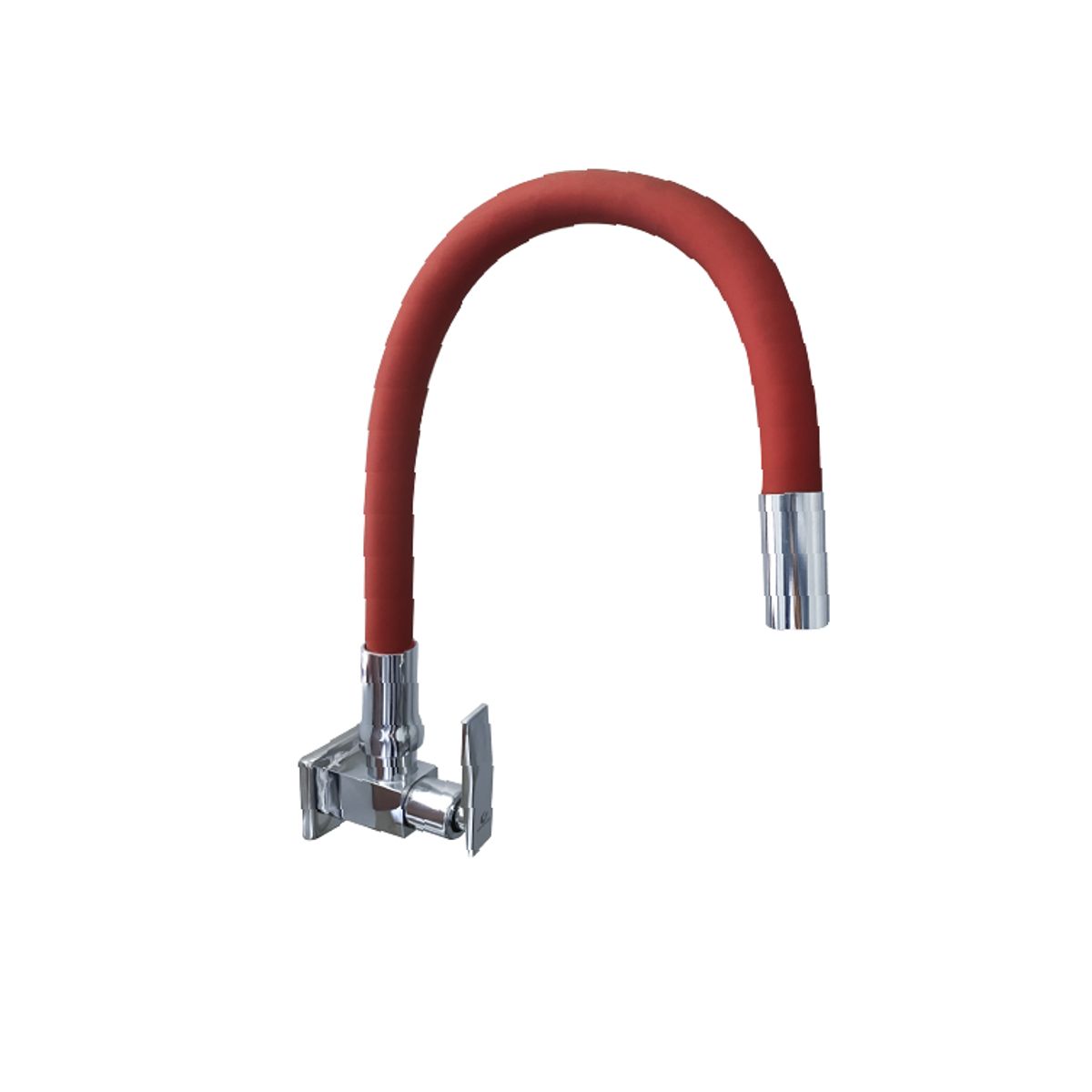GENERICO - LLAVE DE COCINA PARED PICO FLEXIBLE ROJO GF1105-