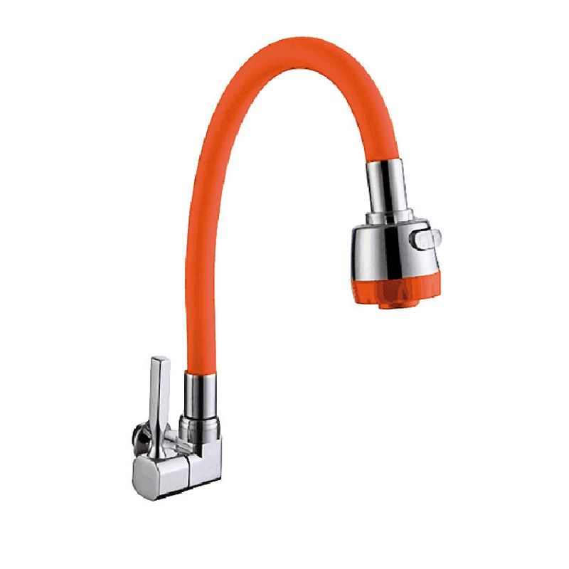 GENERICO - LLAVE DE COCINA PARED PICO FLEXIBLE NARANJA GF1206-33