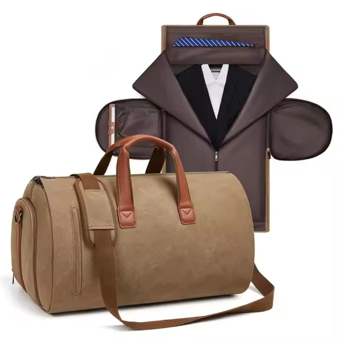 GENERICO - Maletin Porta Terno Traje Canvas Vintage 45 L Viajes Negocios 2091