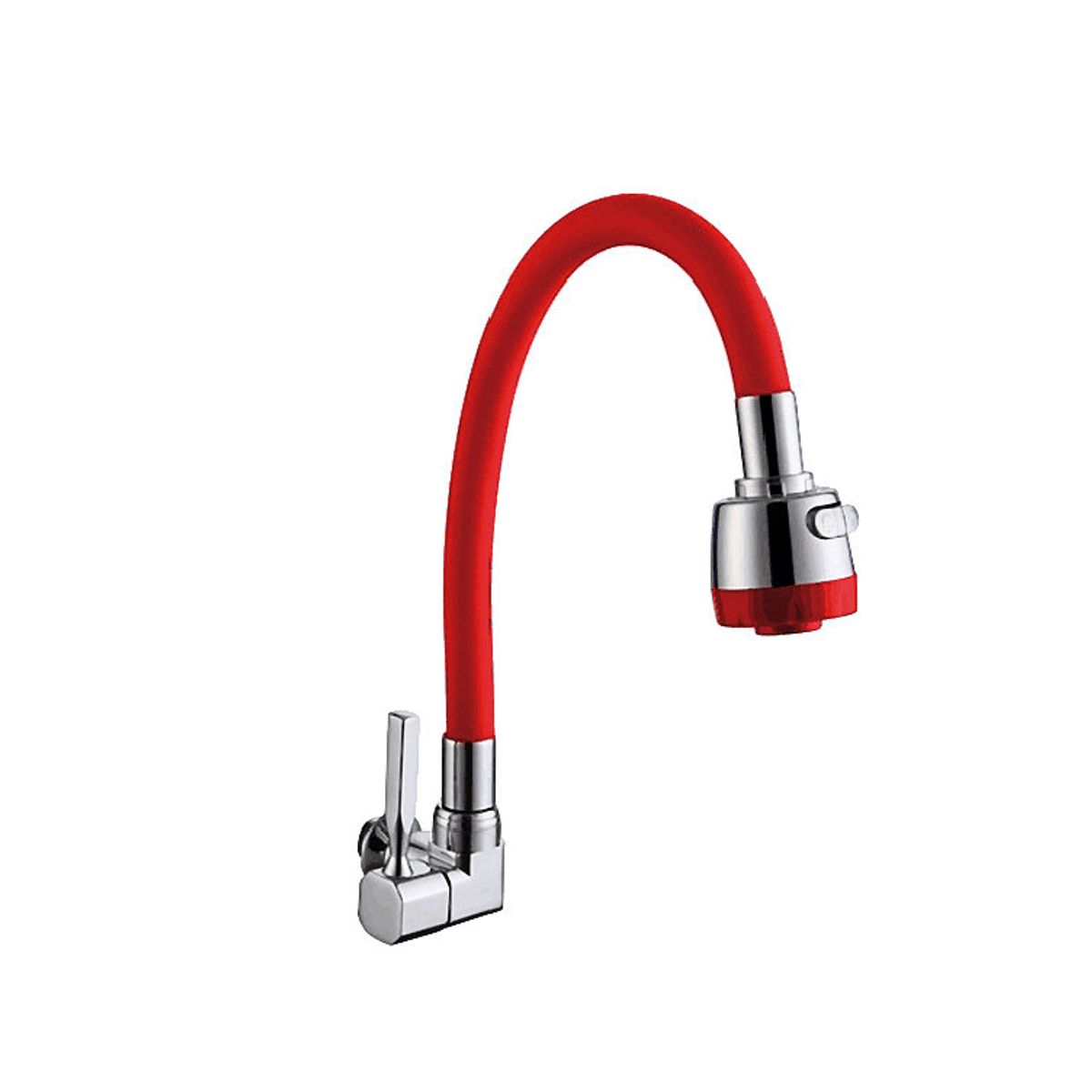GENERICO - LLAVE DE COCINA PARED PICO FLEXIBLE ROJO GF1206-05
