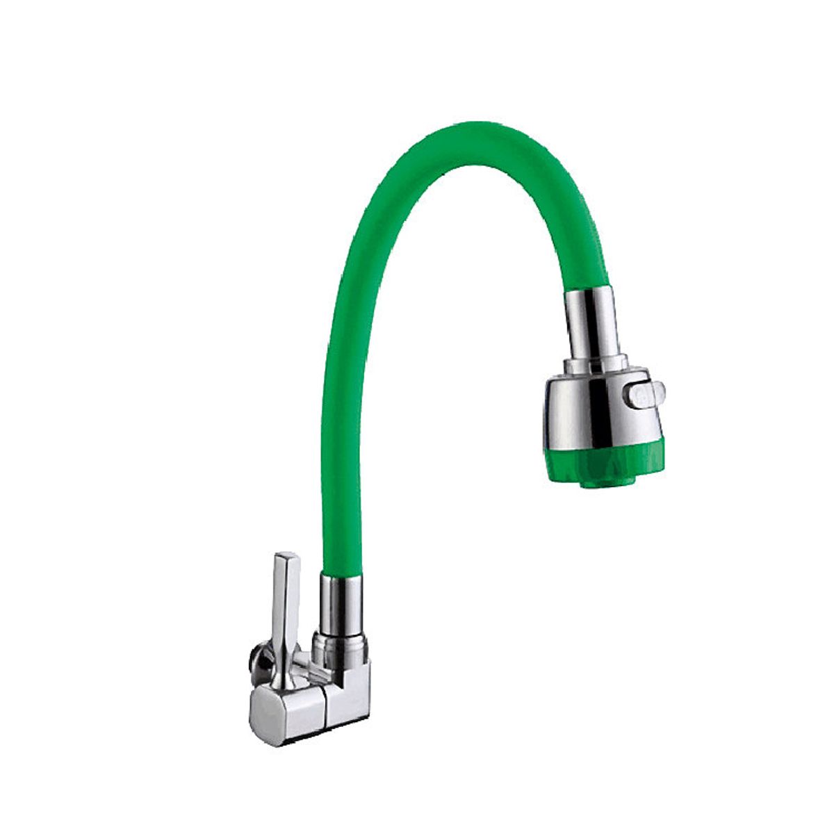 GENERICO - LLAVE DE COCINA PARED PICO FLEXIBLE VERDE GF1206-04