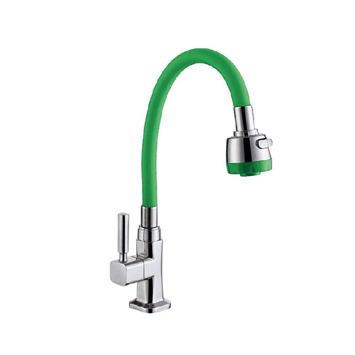 GENERICO - LLAVE DE COCINA MUEBLE PICO FLEXIBLE VERDE GF1205-04