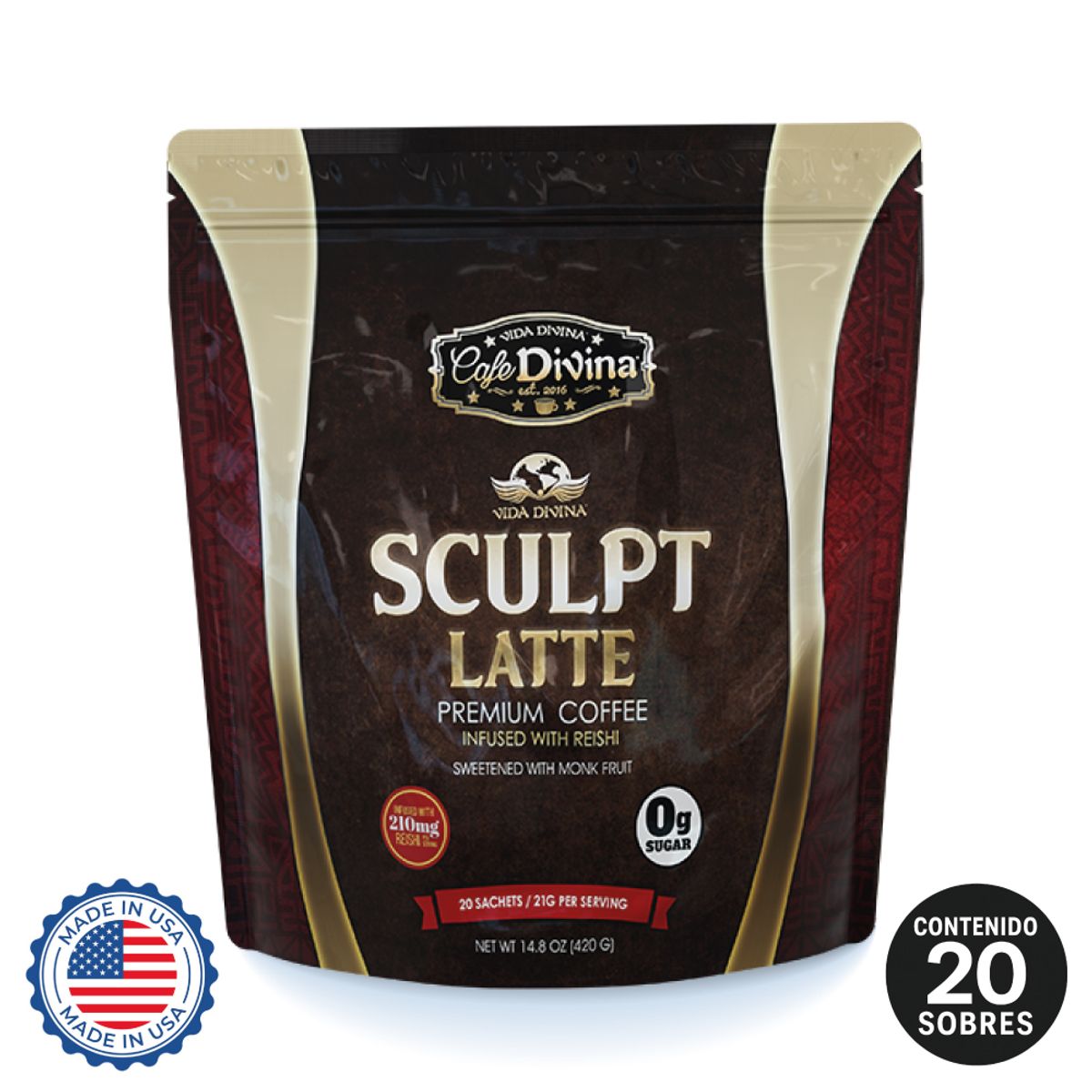 GENERICO - Café Sculpt Latte Premium Coffe 20 sobres