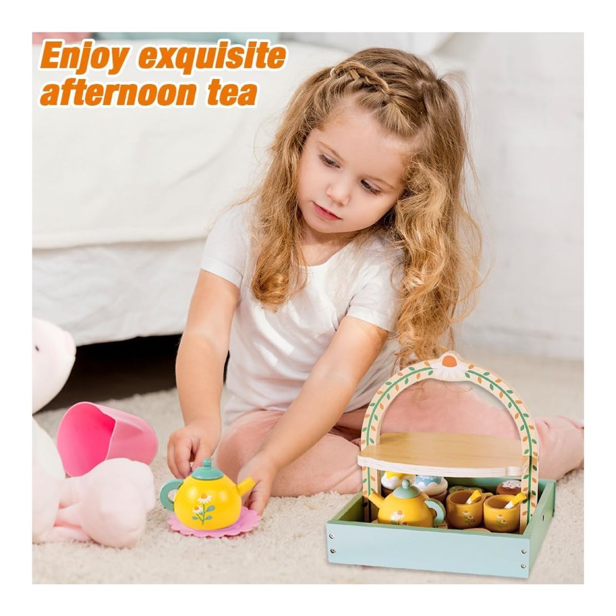 ENJOY - Juego de té y pastel de madera Infantil