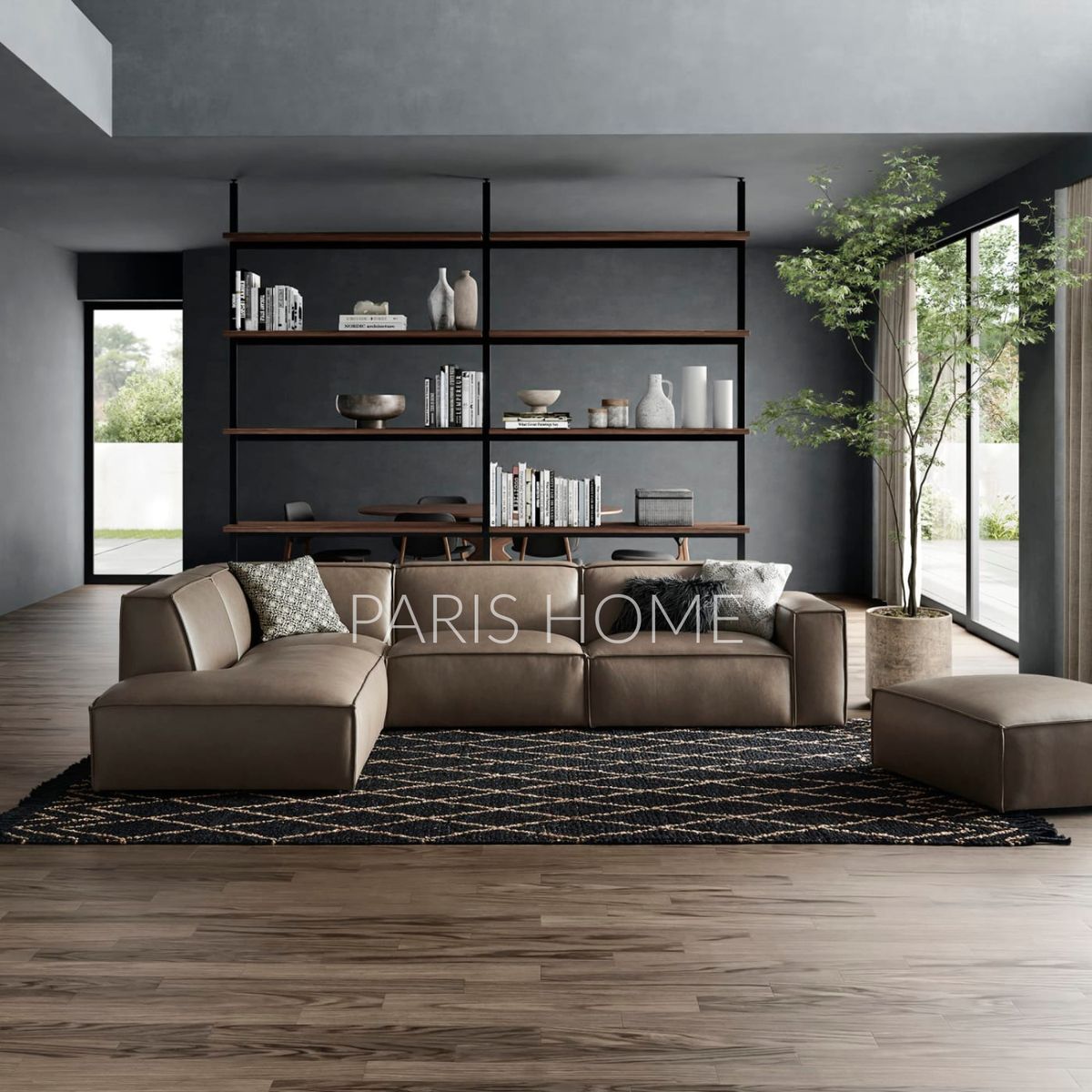 GENERICO - Seccional Izquierdo con chaise longue extensible Jonathan Ultracuero - Taupe