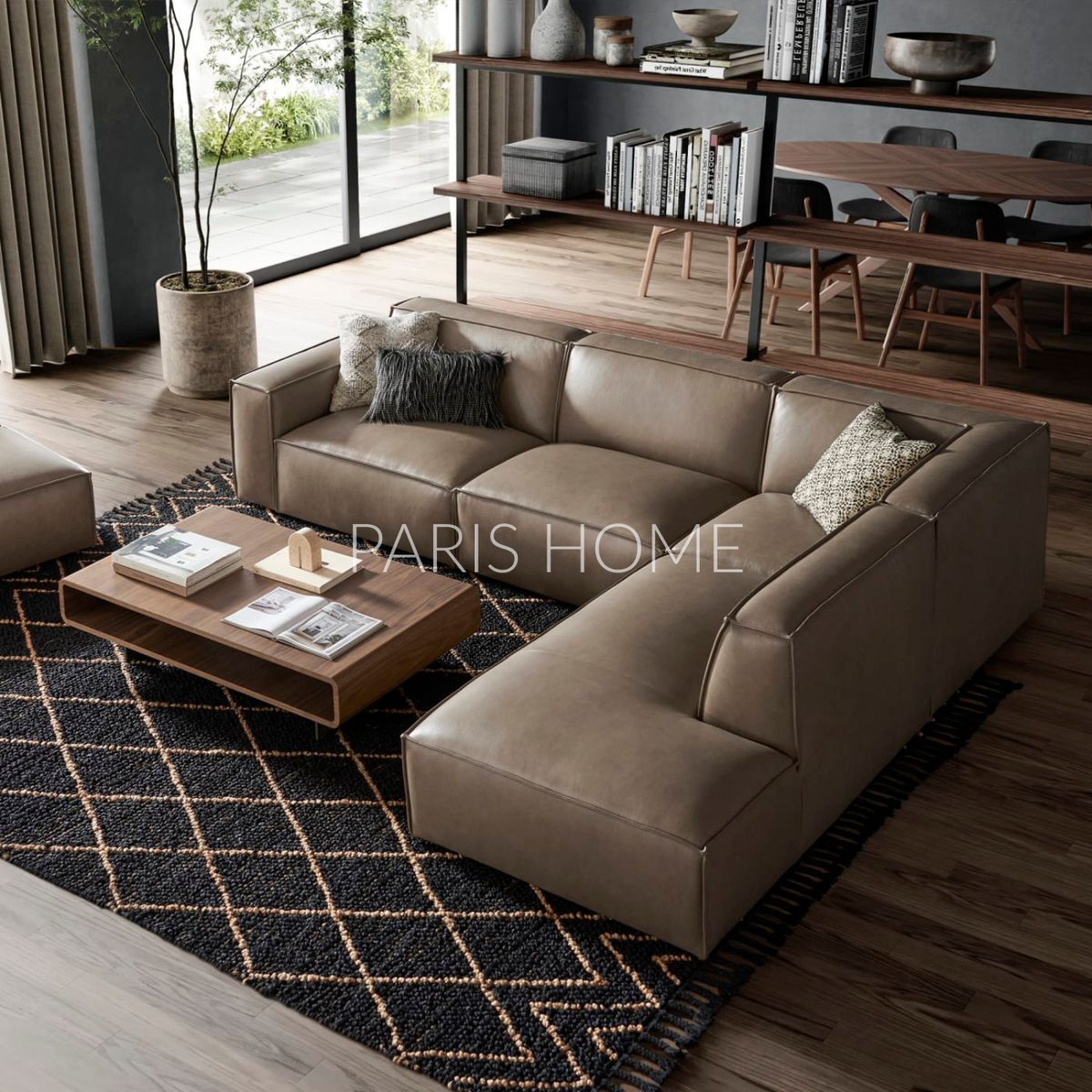 GENERICO - Sofá Seccional Derecho con chaise longue extensible Jonathan Ultracuero - Taupe