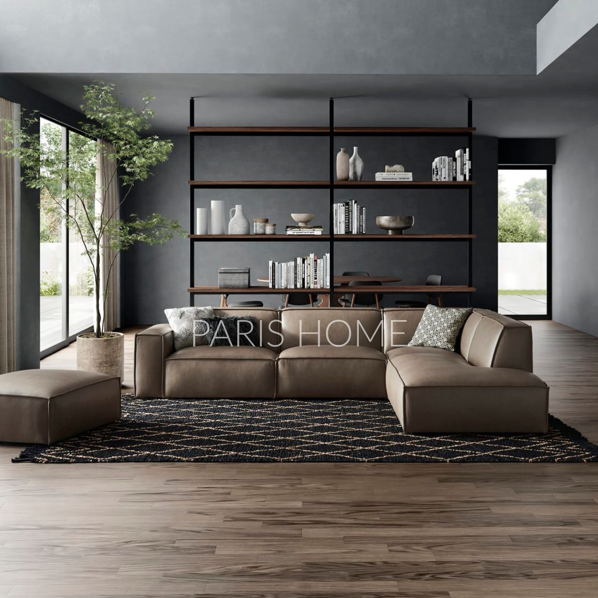 GENERICO - Sofá Seccional Derecho con chaise longue extensible Jonathan Ultracuero - Taupe