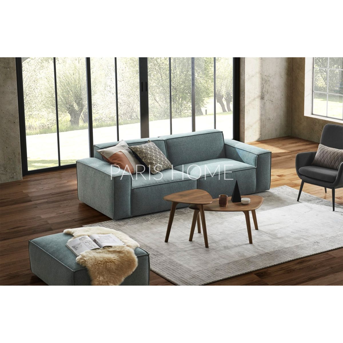 GENERICO - Sofá 2 Cuerpos Jonathan - Turquesa