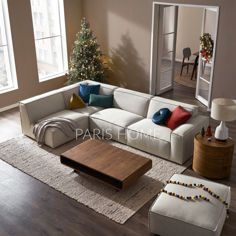 GENERICO - Sofá Seccional Chaise Izquierdo Jonathan - Blanco Cremoso