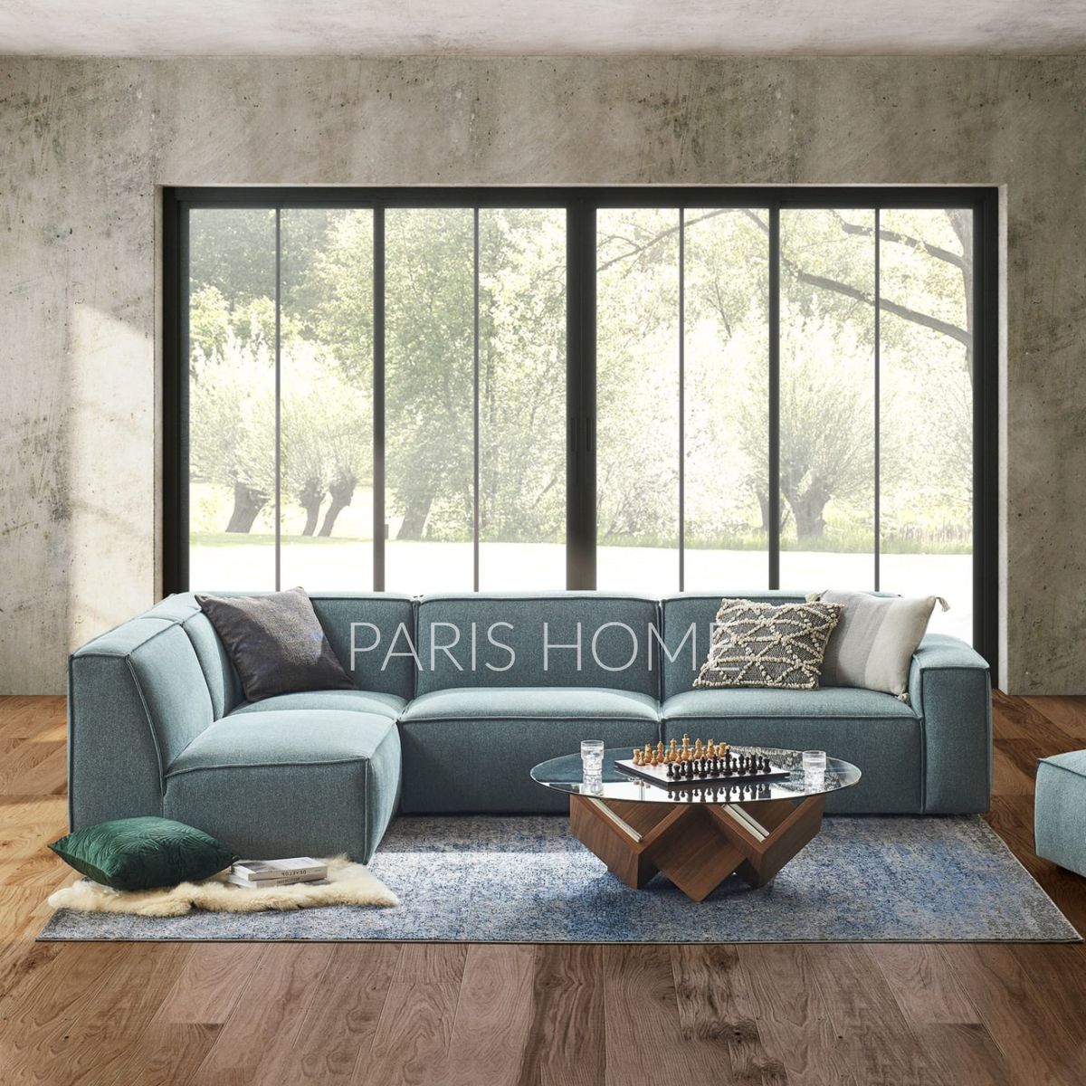 GENERICO - Sofá Seccional Chaise Izquierdo Jonathan - Turquesa