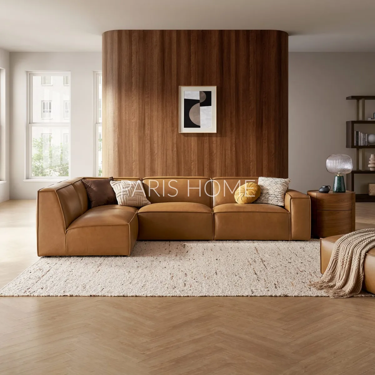 GENERICO - Sofá Seccional Chaise Izquierdo Jonathan Ultracuero - Marrón