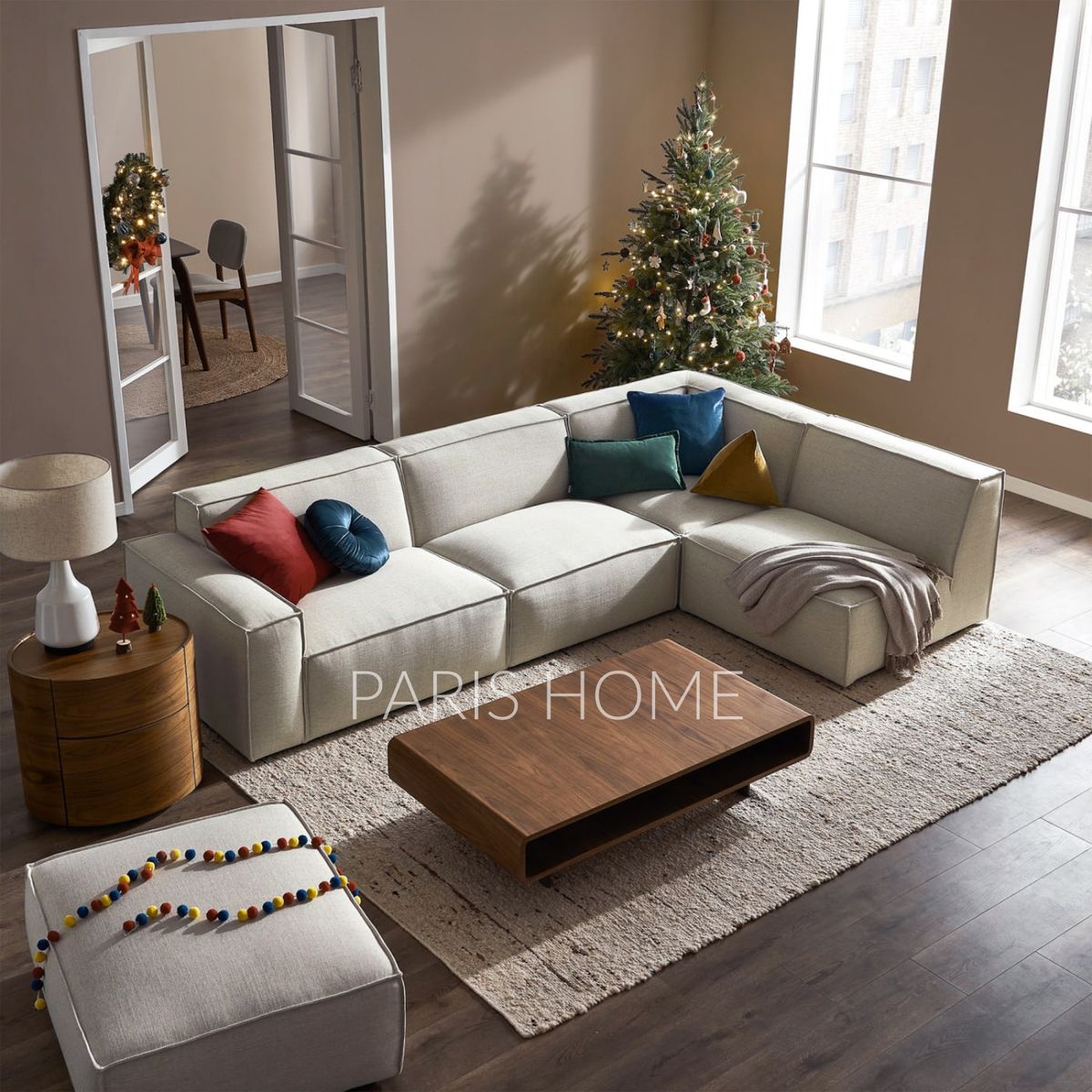 GENERICO - Sofá Seccional Chaise Derecho Jonathan - Blanco Cremoso