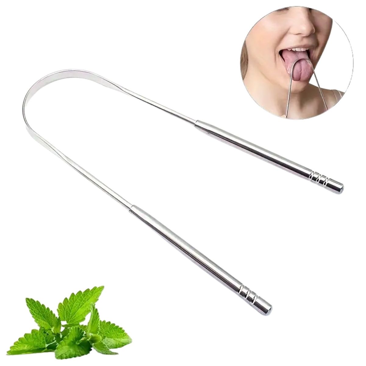 GENERICO - Limpiador de Lengua de Acero Quirúrgico  Higiene Bucal