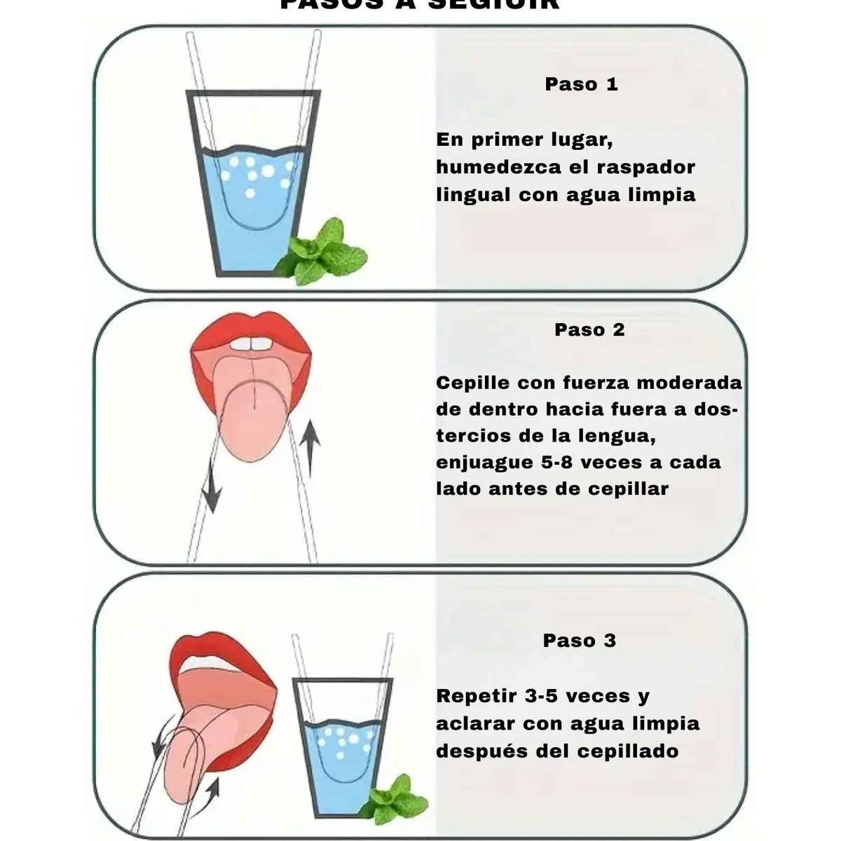 GENERICO - Limpiador de Lengua de Acero Quirúrgico  Higiene Bucal