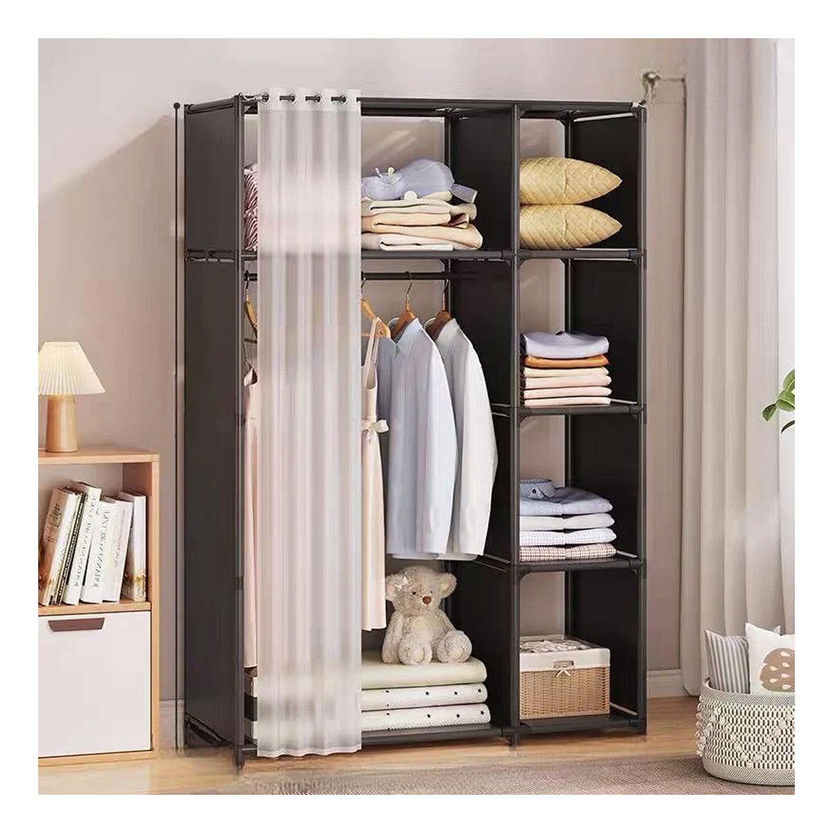 GRETAIL - Perchero Colgador Organizador Estante Ropa WJY090B Negro