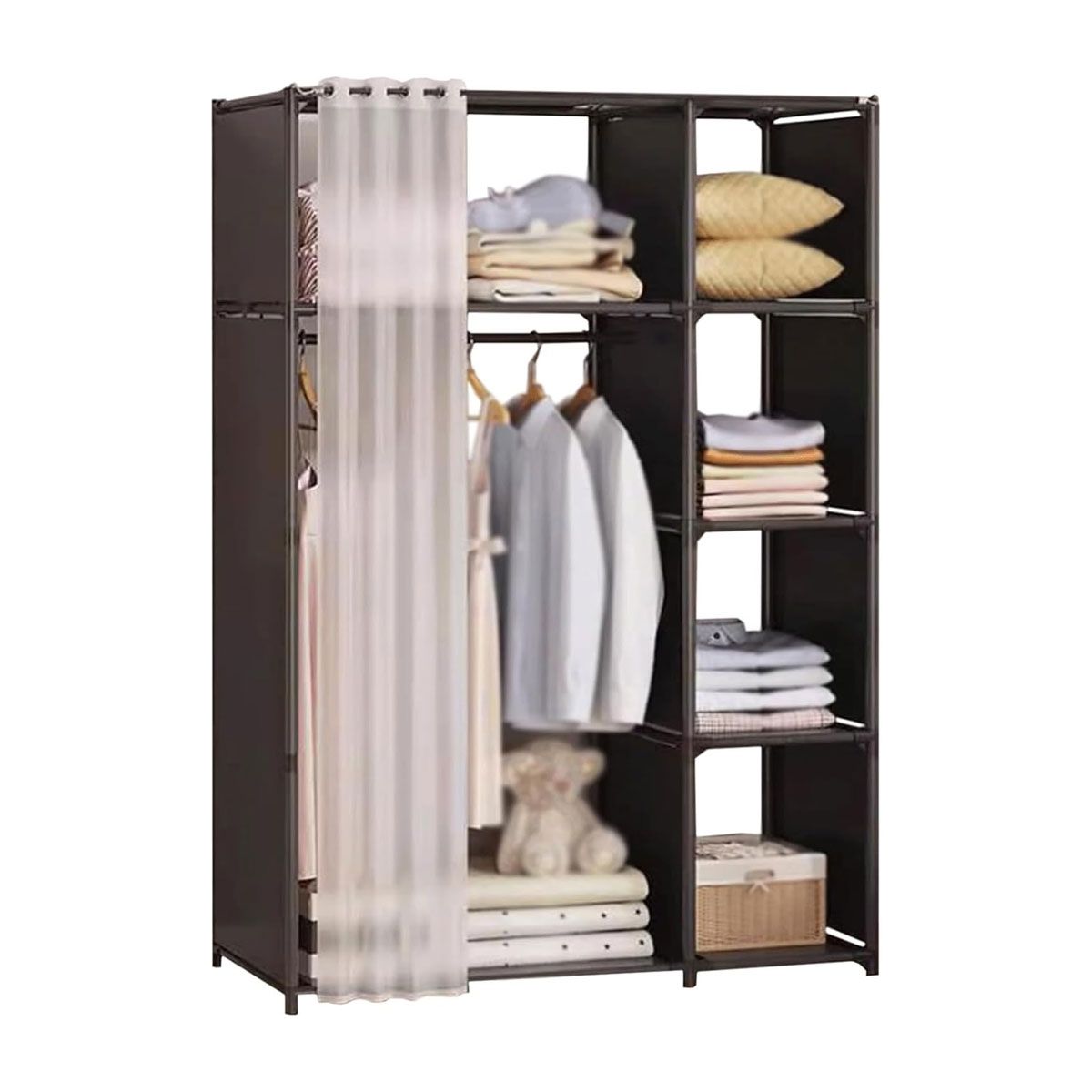 GRETAIL - Perchero Colgador Organizador Estante Ropa WJY090B Negro