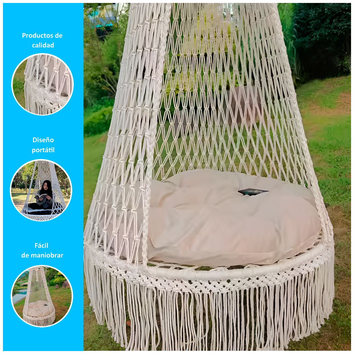 GENERICO - Hamaca tejida colgante para pared
