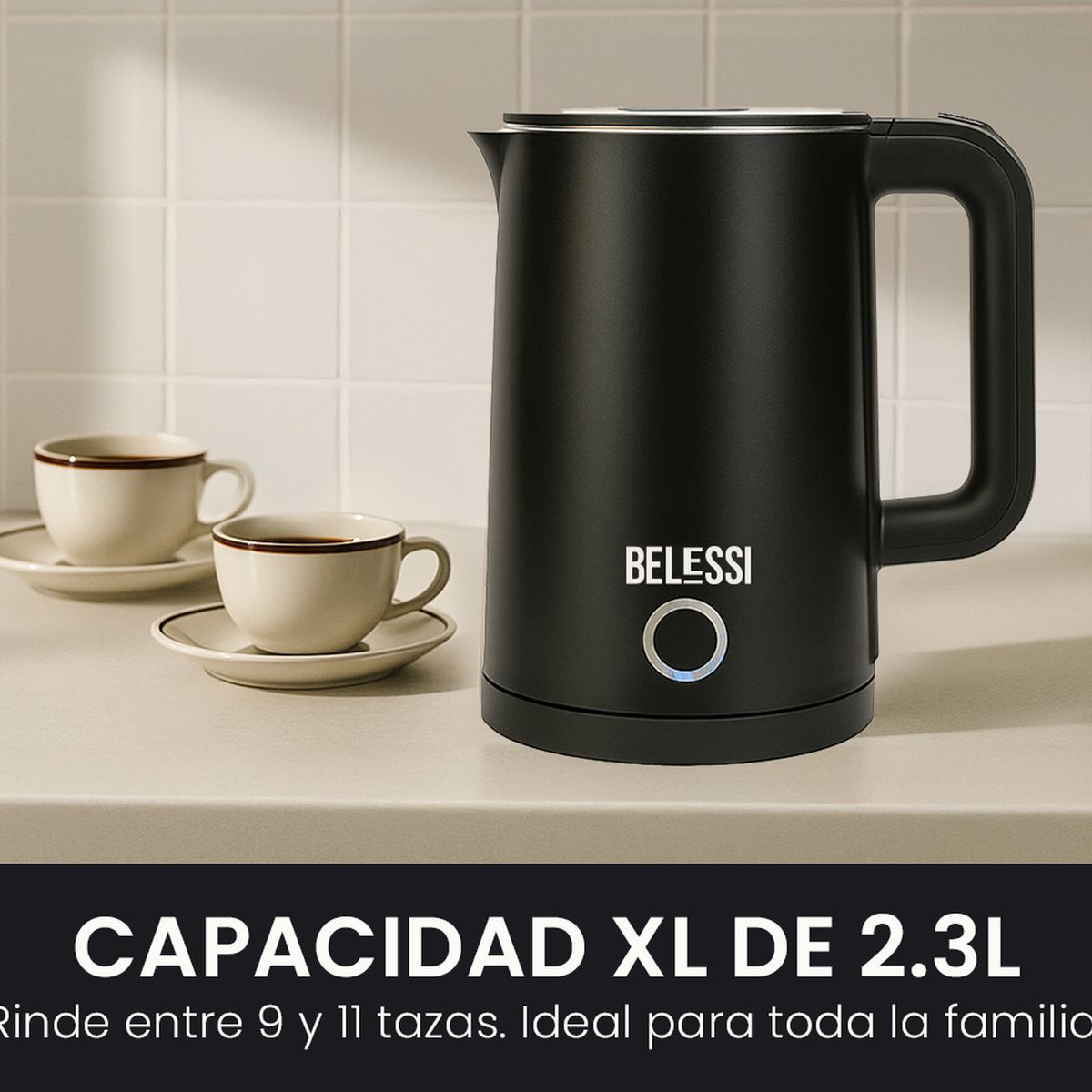 Belessi - Hervidor Eléctrico Belessi 2.3L – Capacidad XL