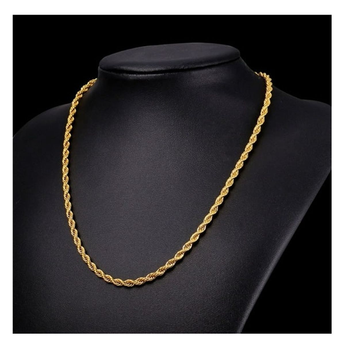 OEM - Cadena Collar Hombre Torcida Gruesa Acero Inoxidable 316L