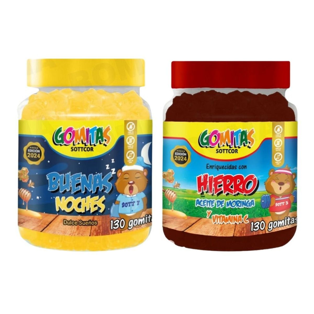 GENERICO - PACK 2 GOMITAS BUENAS NOCHES NIÑOS + HIERRO NIÑOS 260 UND