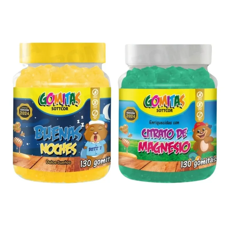 GENERICO - PACK 2 GOMITAS BUENAS NOCHES NIÑOS + CITRATO DE MAGNESIO NIÑOS 260 UND