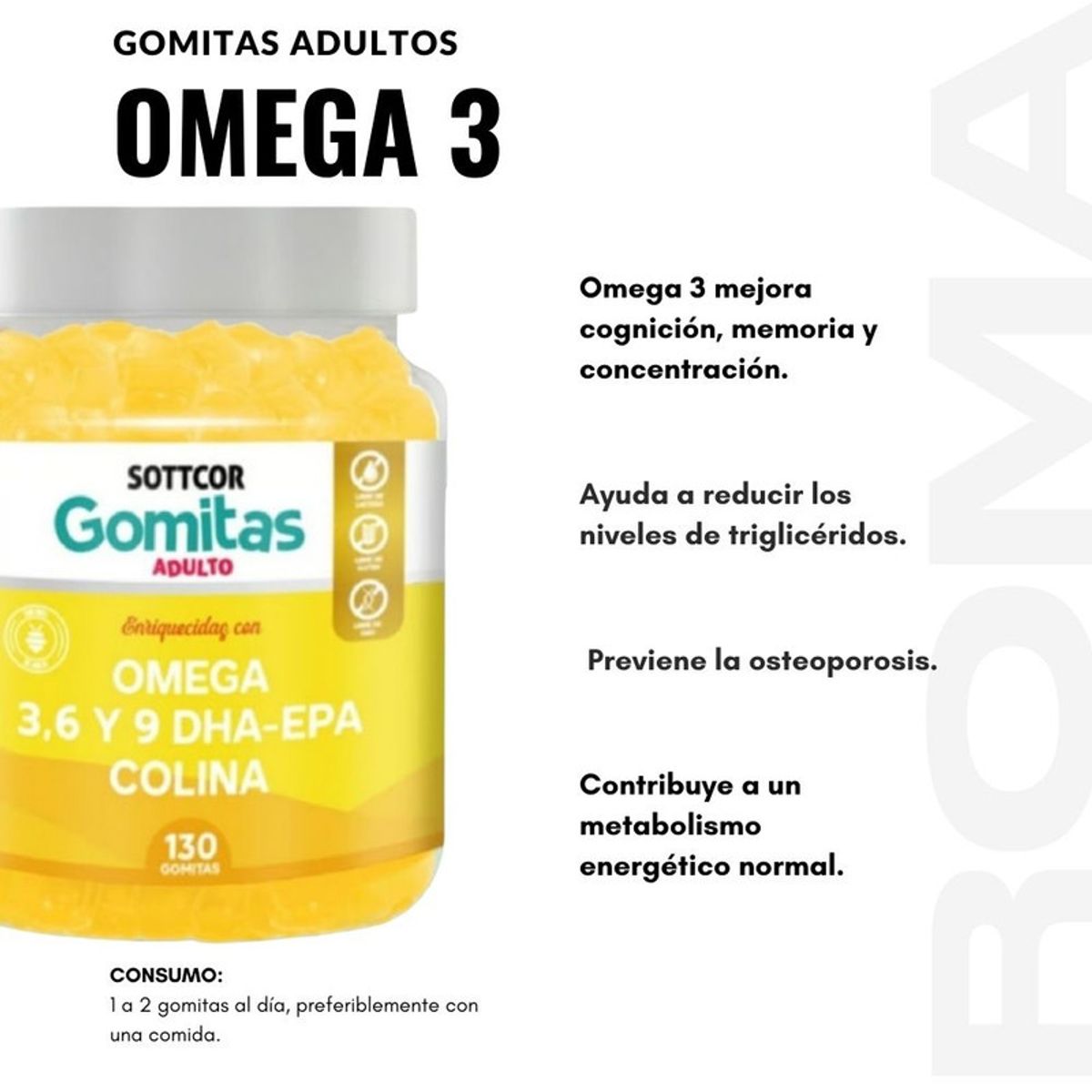 GENERICO - PACK 2 GOMITAS BUENAS NOCHES NIÑOS + OMEGA 3 ADULTO 260 UND