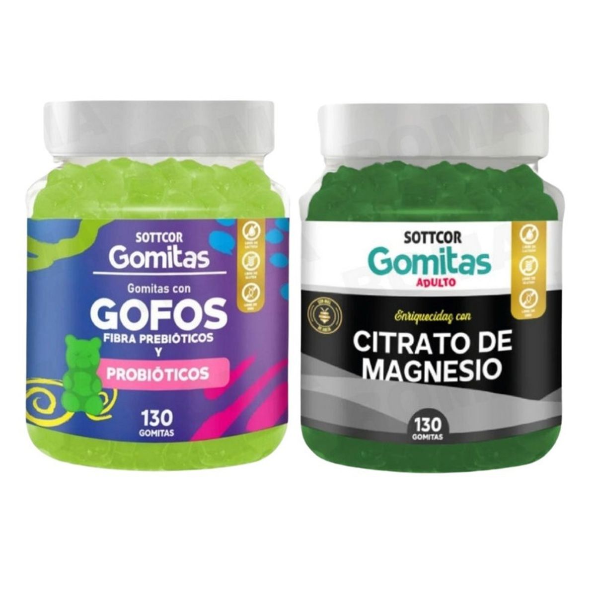 GENERICO - PACK 2 GOMITAS GOFOS PARA NIÑOS + CITRATO DE MAGNESIO ADULTO 260 UND