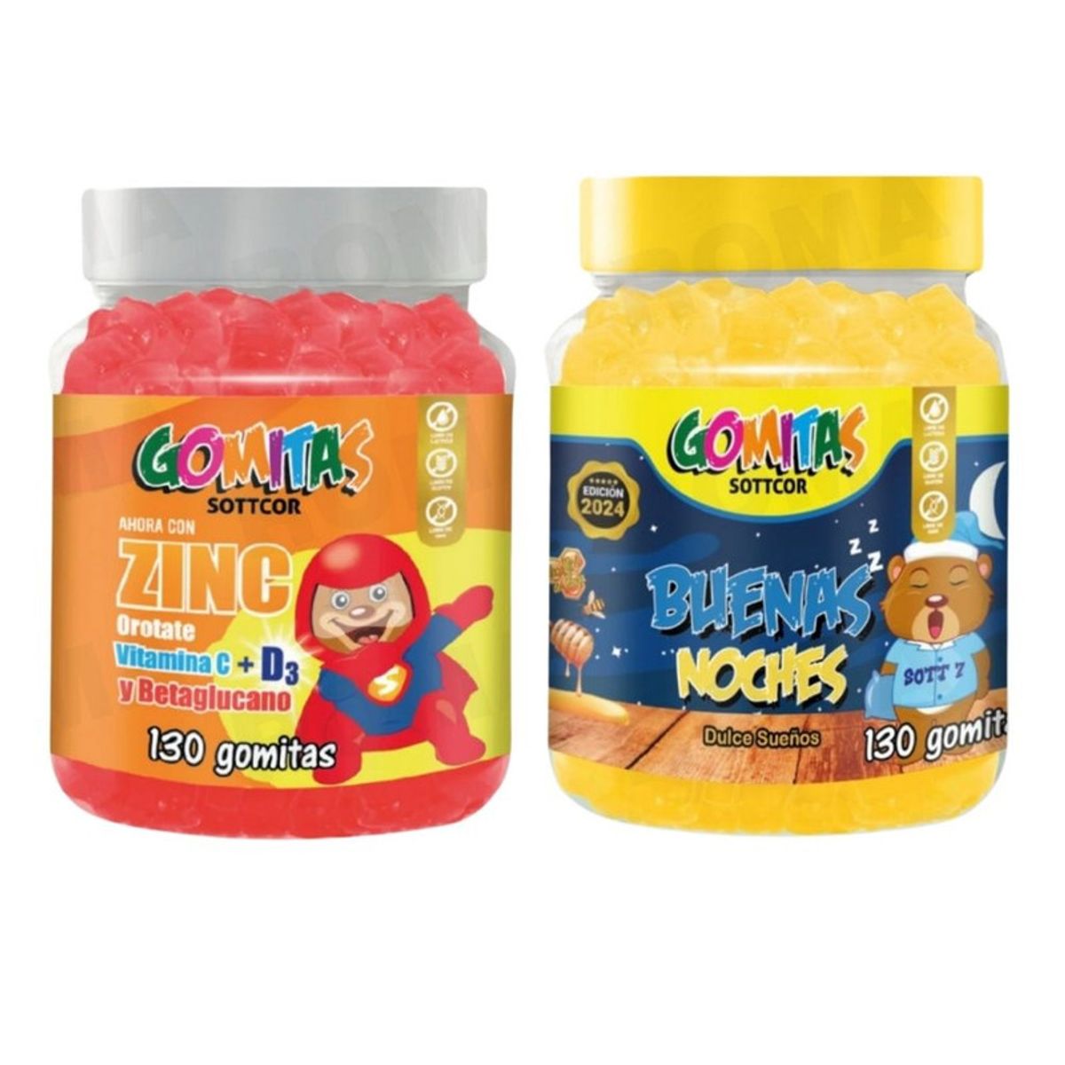 GENERICO - PACK 2 GOMITAS ZINC OROTATE NIÑOS+ GOMITAS BUENAS NOCHES NIÑOS