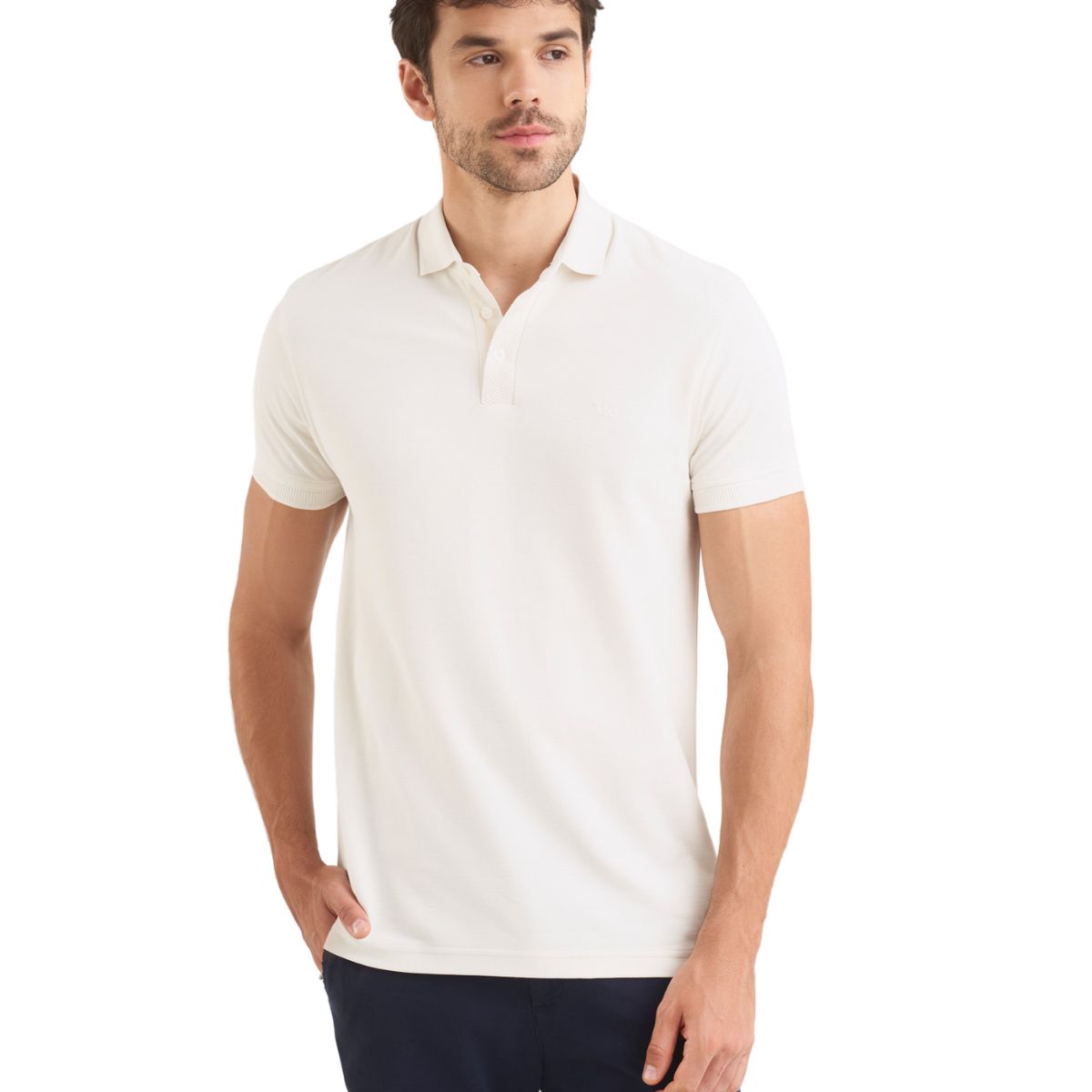 VELEZ - Vélez Polo Casual Algodón Pima Crema