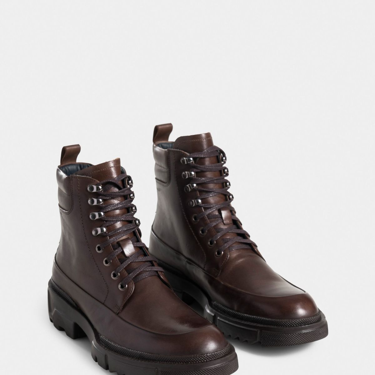 VELEZ - Vélez Botas Navigli De Cuero Hombre Suela Tractorada Café