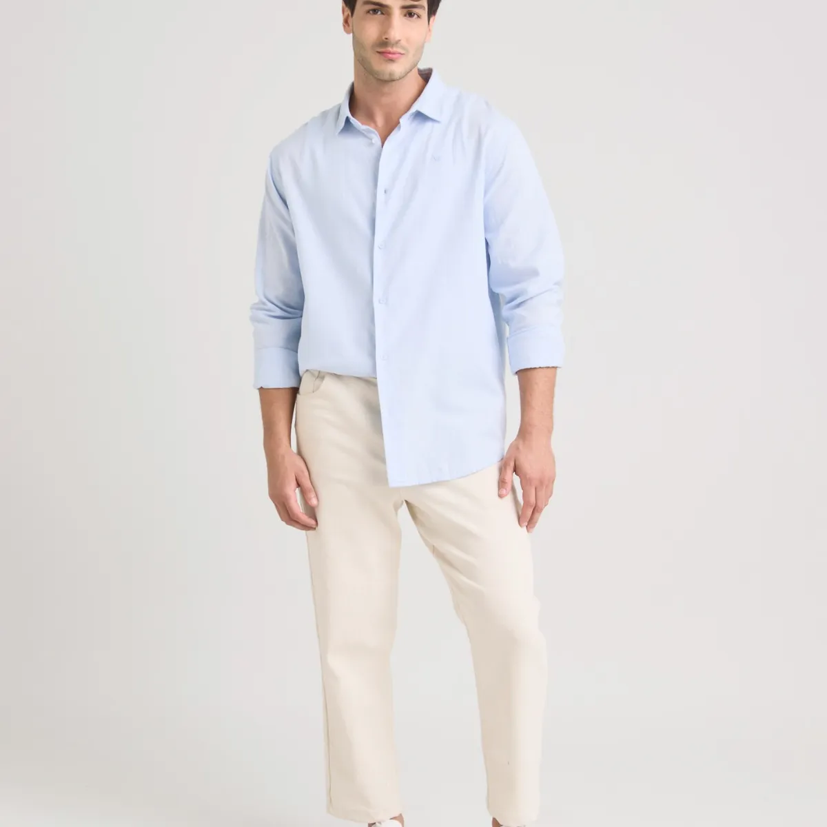 VELEZ - Vélez Camisa Oxford Manga Larga Calagua Hombre Azul Claro