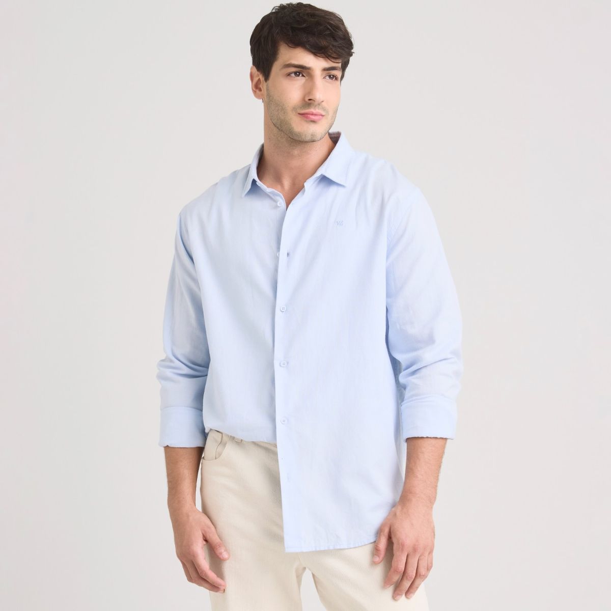 VELEZ - Vélez Camisa Oxford Manga Larga Calagua Hombre Azul Claro