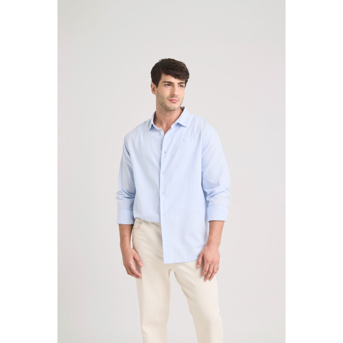 VELEZ - Vélez Camisa Oxford Manga Larga Calagua Hombre Azul Claro