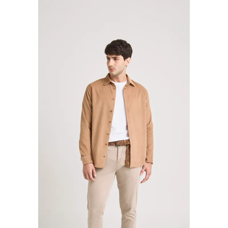 VELEZ - Vélez Camisa Parús En Algodón Hombre Mini Corduroy Kaky