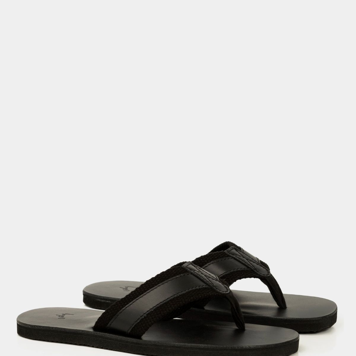 VELEZ - Vélez Sandalia Playera Alfil Cuero Hombre Negro