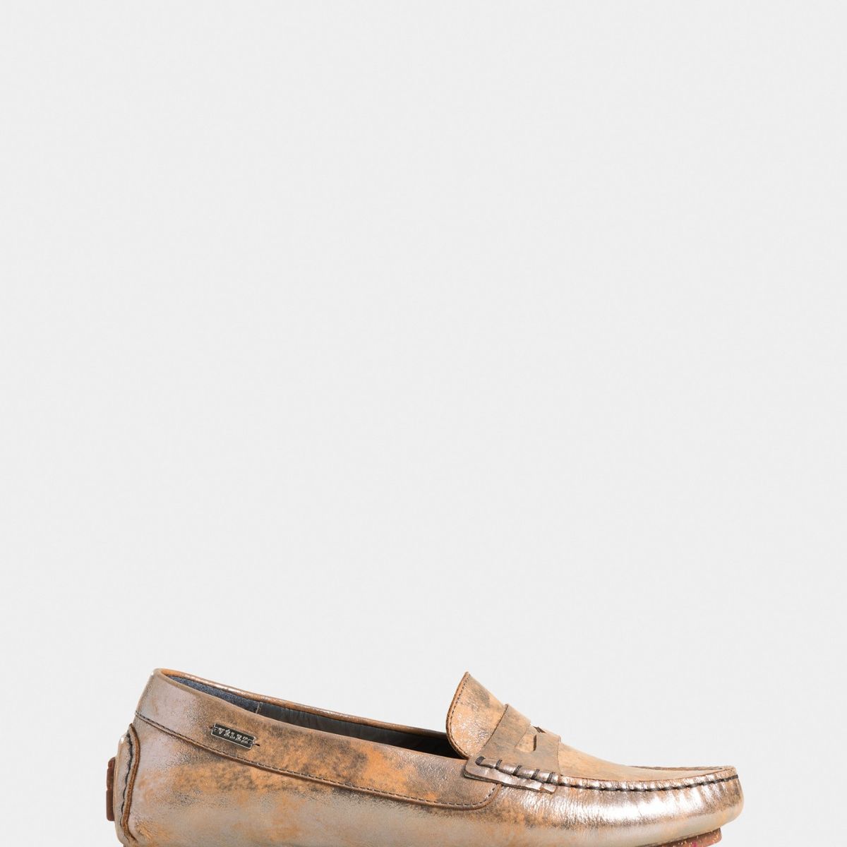 VELEZ - Vélez Mocasines Lyla De Cuero Folia Mujer Antifaz Plata