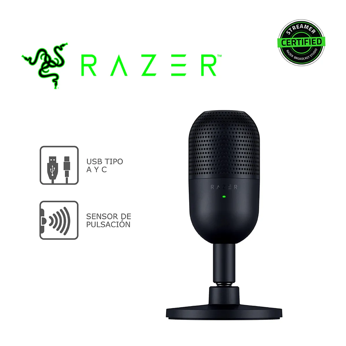 RAZER - Microfono Seiren V3 Mini USB Ultra Compacto - Negro
