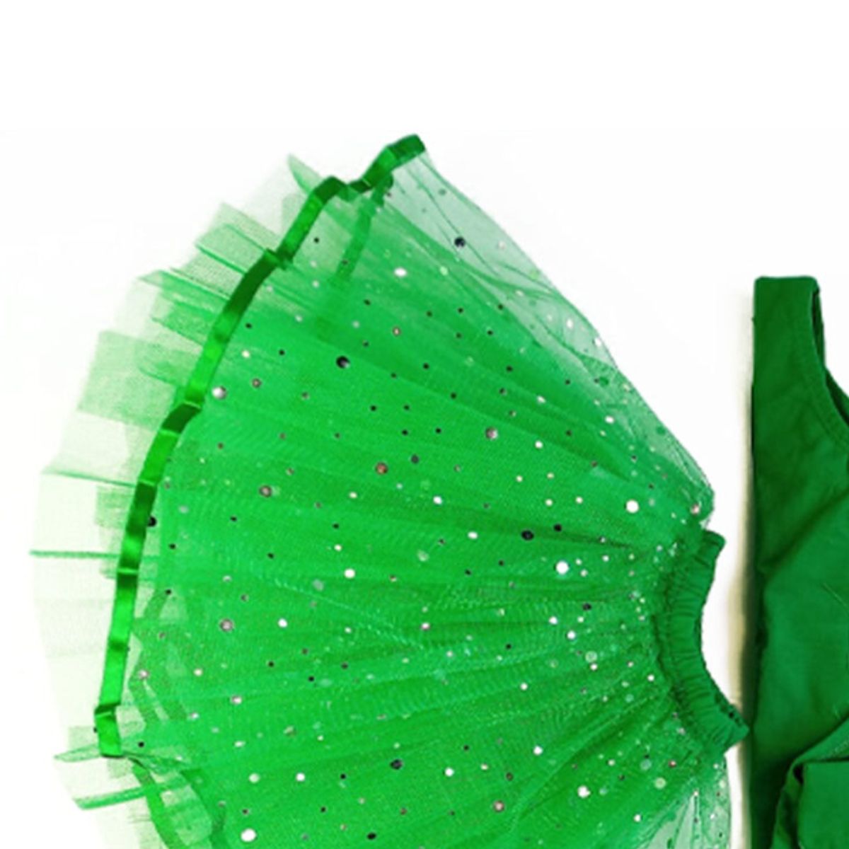 GENERICO - CONJUNTOS  TRAJE  DE BALLET CON TUTU DE DOS CAPAS - VERDE
