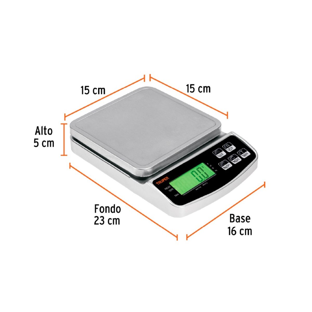 TRUPER - Balanza Electronica de Precision 3Kg Truper BASE-3 Recargable