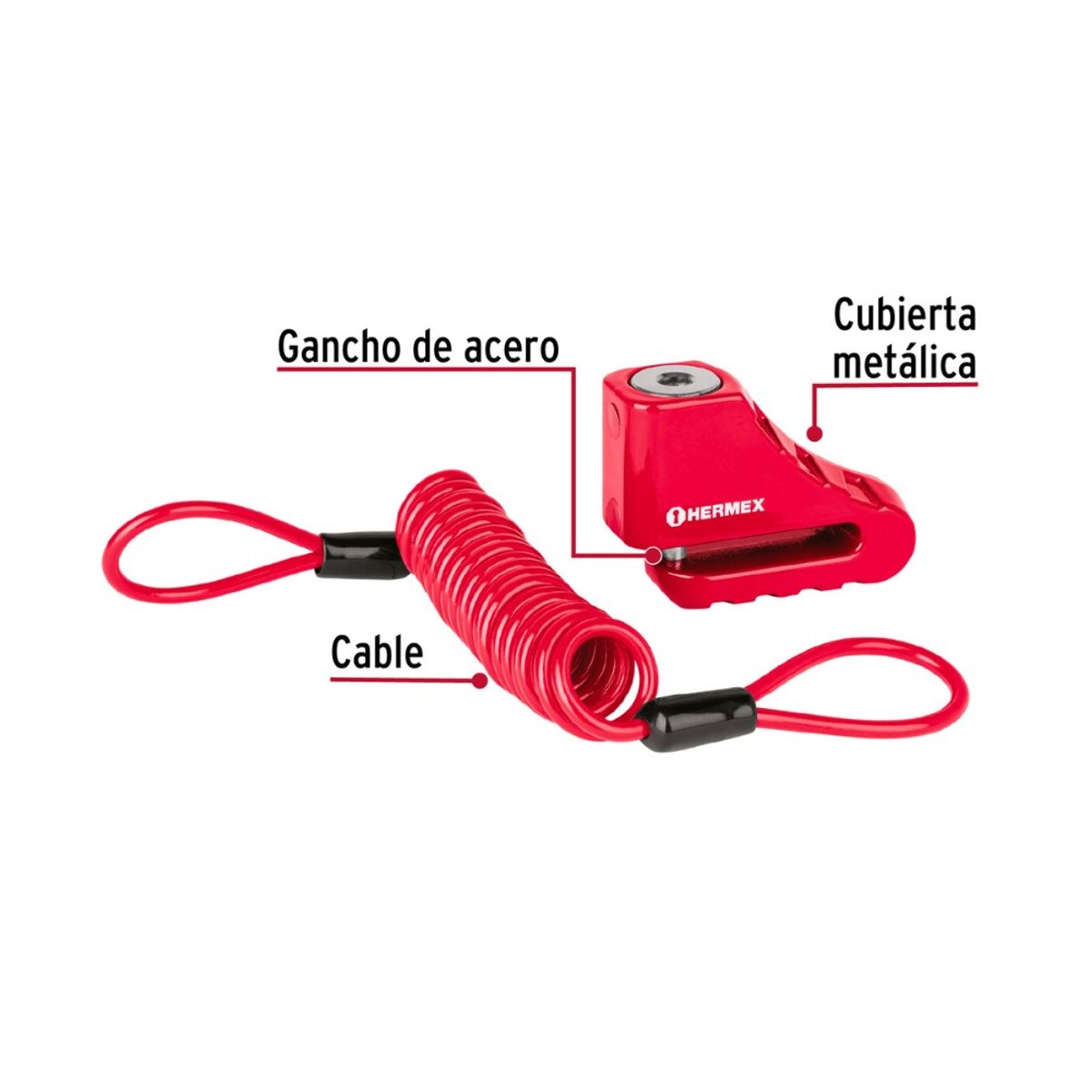 HERMEX - Candado para Disco de Motocicleta 10mm Hermex