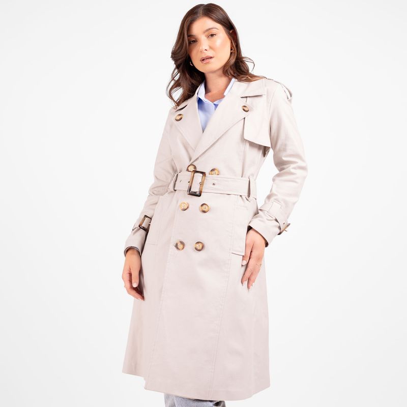 TEILOR - ABRIGO GABARDINA LARGO DE MUJER