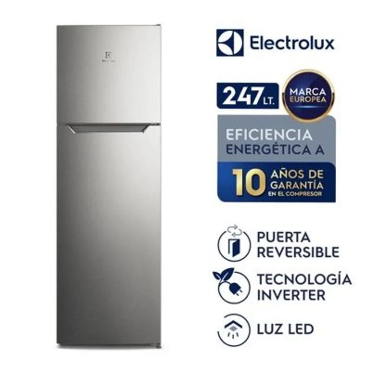 ELECTROLUX - Refrigerador Electrolux No Frost Top Mount 197L ERT23F2P4AS