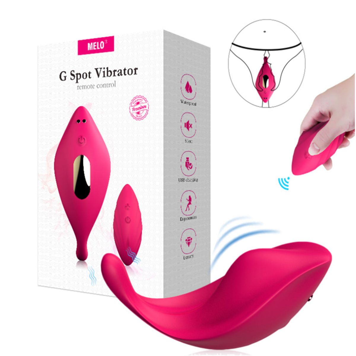 GENERICO - Vibrador Sexual 12 Velocidades con App en Color Rosado