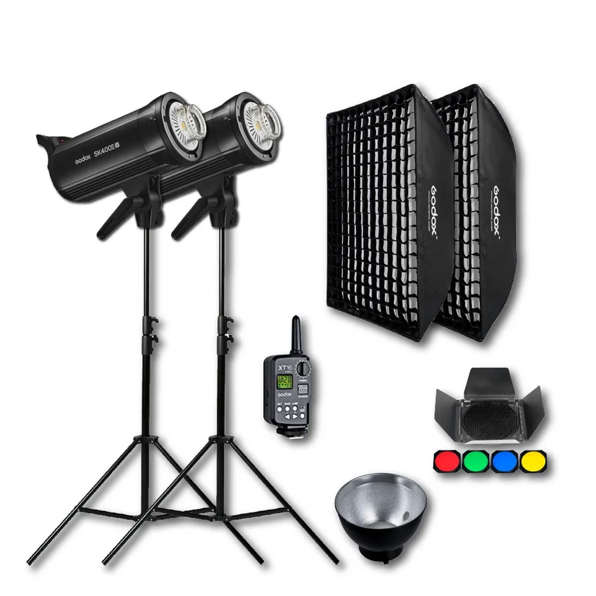 GODOX - Kit flash de estudio Godox SK400II-V x2