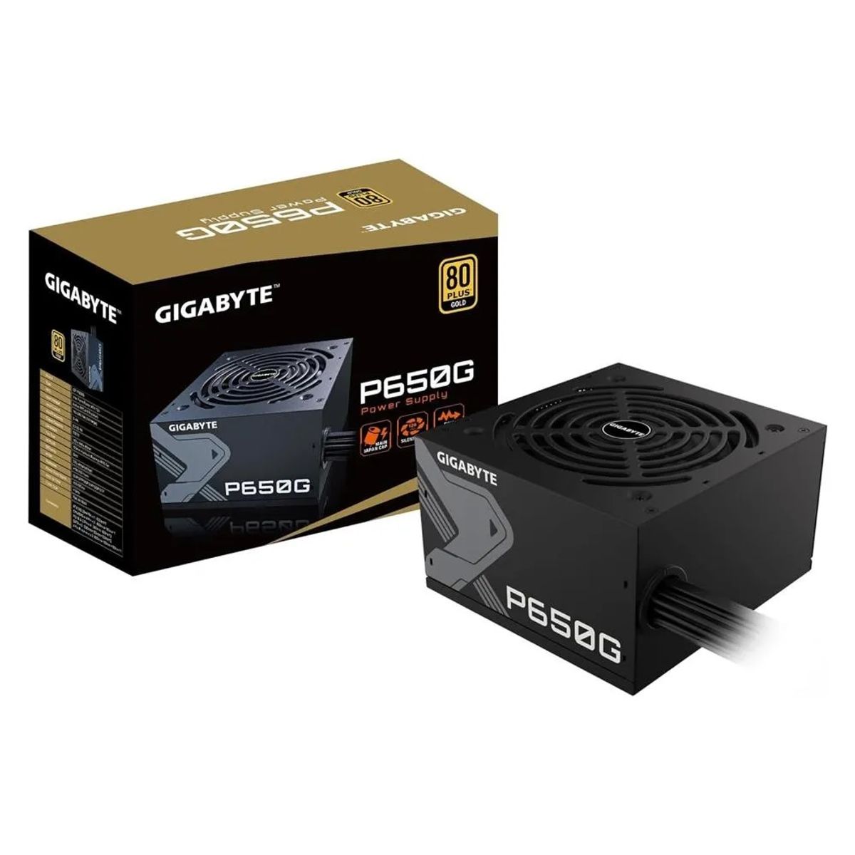 GIGABYTE - Fuente de poder Gigabyte P650G 650W 80 Plus Gold ATX 120mm Negro