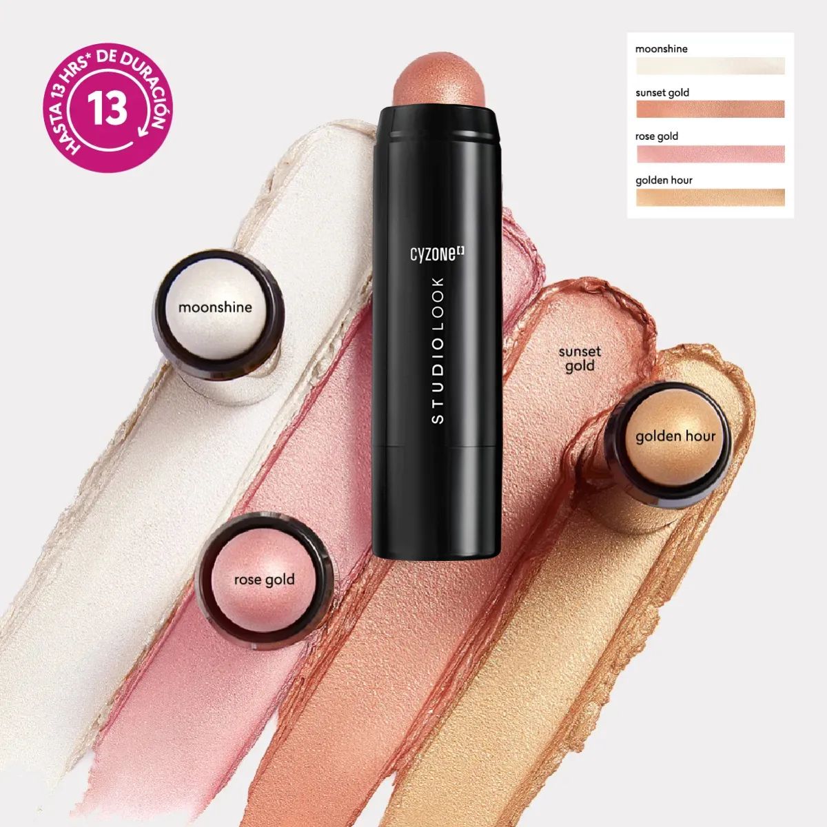 CYZONE - Iluminador On The Glow Studio Look Rose Gold 5.8 g Cyzone