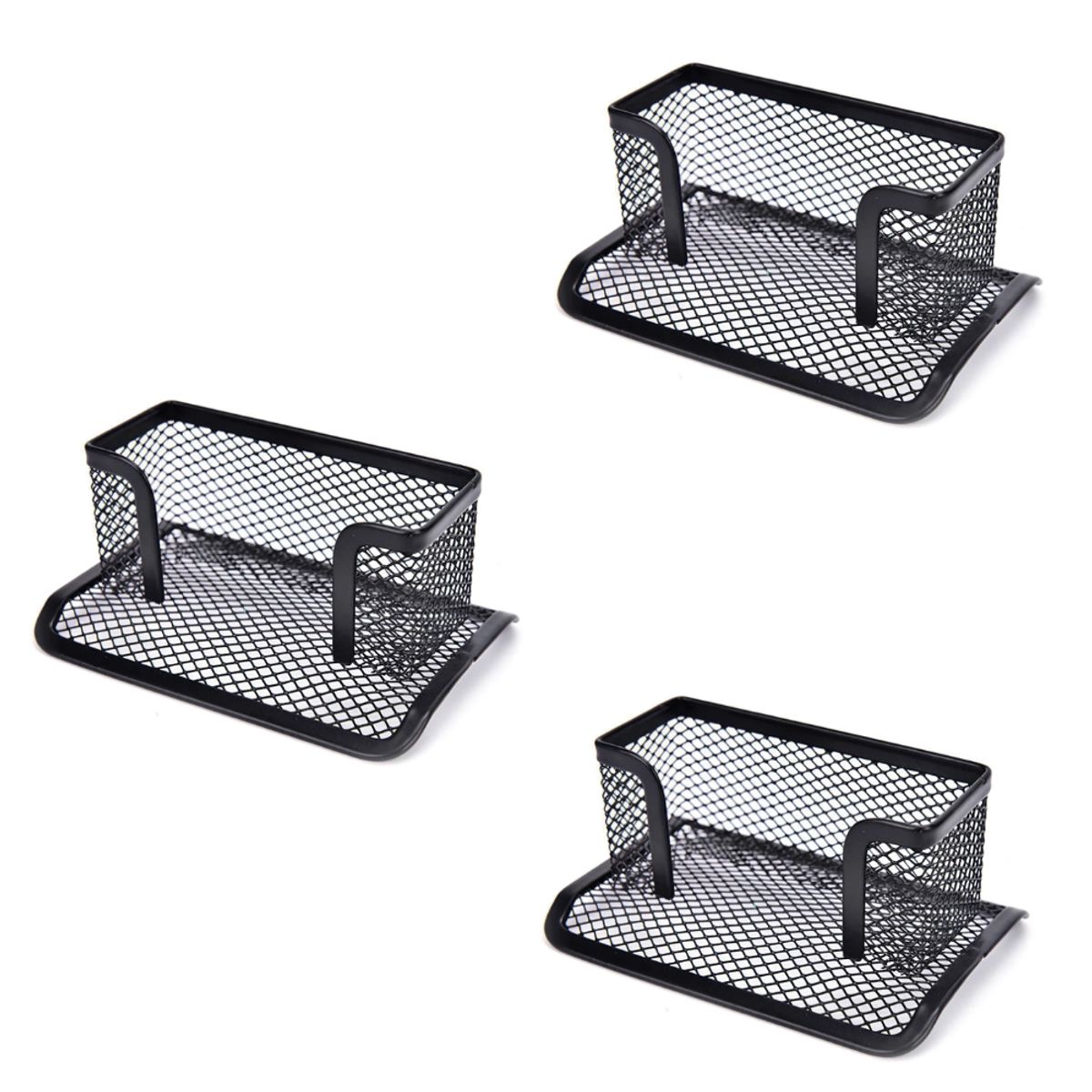 GENERICO - Kit x3 Organizador de Tarjetas metálico de escritorio