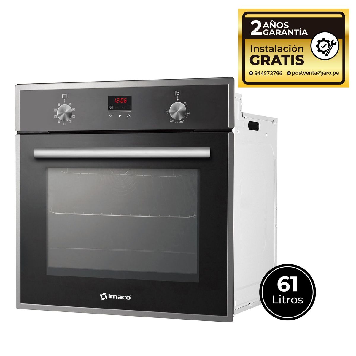 IMACO - Horno empotrable eléctrico 61Lt IHED65 Imaco